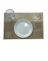 Achetez Set de Table Taupe avec Deux Bandes 45x30 cm