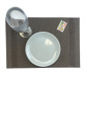 Achetez Set de Table Marron avec Deux Bandes 45x30 cm