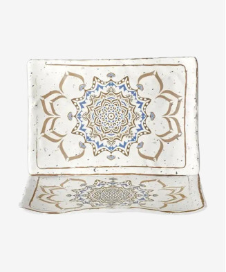 Assiette Rectangle Casablanca - 100% Mélamine