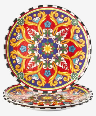 Assiette plate Cordoba en mélamine incassable | Majolietable
