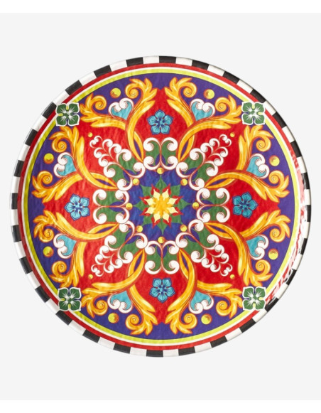 Assiette plate Cordoba en mélamine incassable | Majolietable