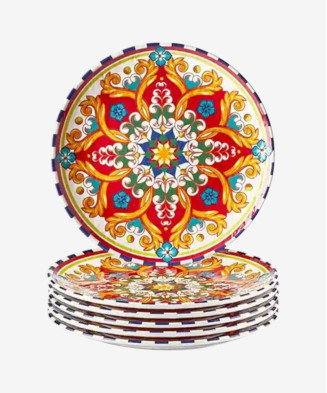 Assiette plate Cordoba en mélamine incassable | Majolietable