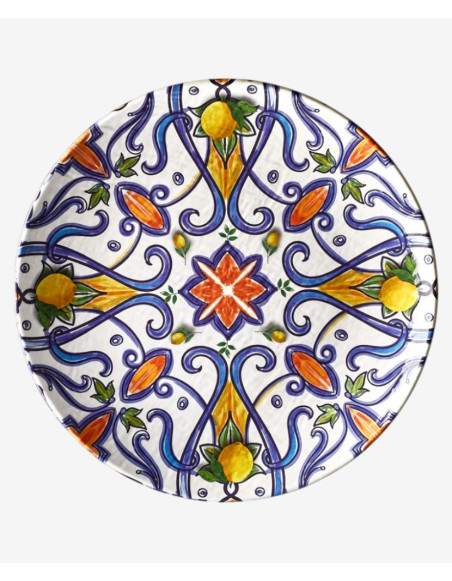 Assiette plate Genova en mélamine incassable | Majolietable