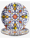 Assiette plate Genova en mélamine incassable | Majolietable