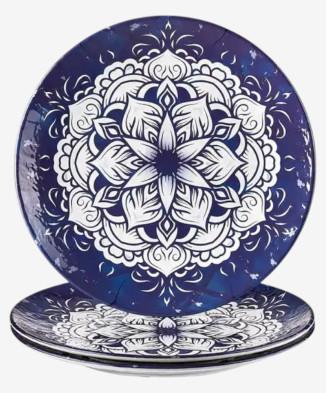 Assiette plate Larissa en mélamine incassable | Majolietable
