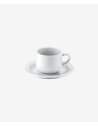 Tasse et Sous-Tasse Blanche - Aspect Porcelaine