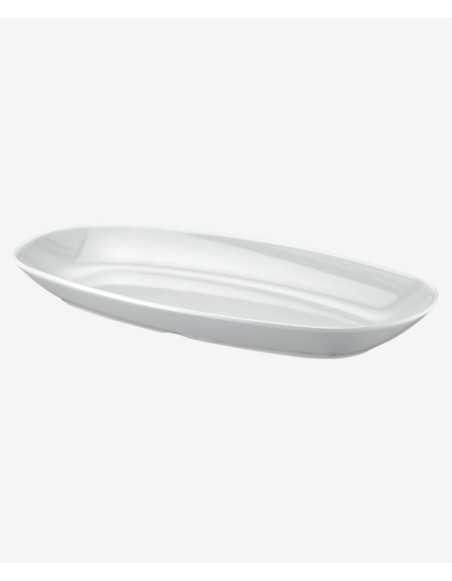 Plat Ovale Aspect Porcelaine - Mélamine Élégante pour Vos Repas