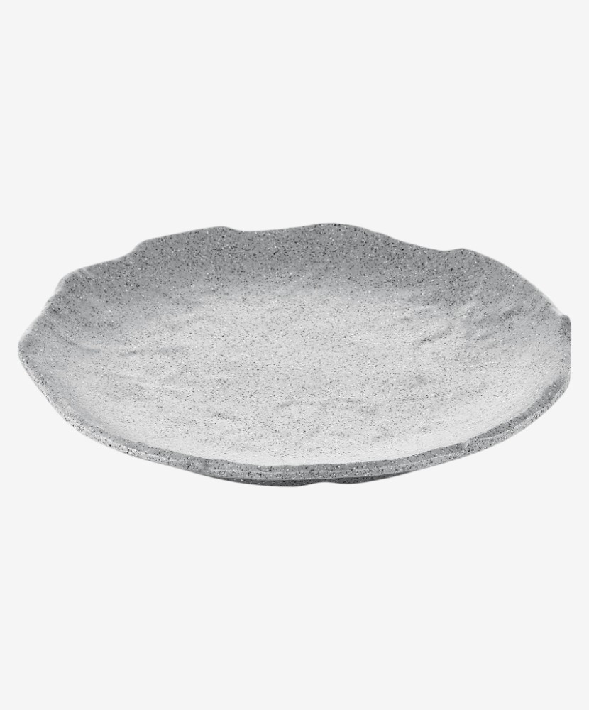 Assiette Gris Granite - Mélamine Élégante et Durable pour vos Plats
