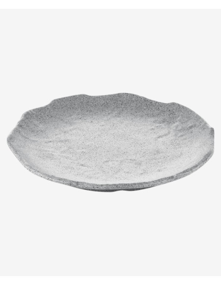 Assiette Gris Granite - Mélamine Élégante et Durable pour vos Plats