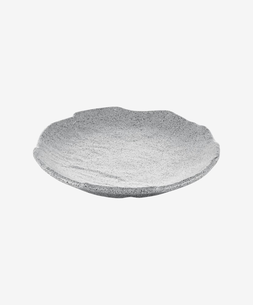 Assiette Gris Granite - Mélamine Élégante et Durable pour vos Plats