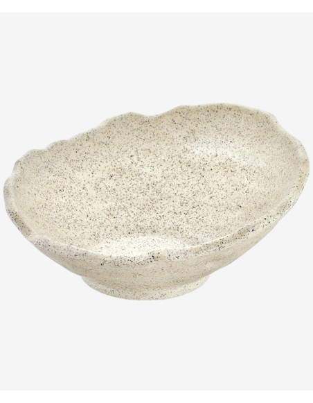 Bol Incliné Blanc Granite - Mélamine Chic - Idéal pour Vos Plats