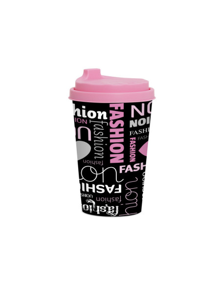 Gobelet 340ml type mug simple paroi pour café ou thé Contenance:0,340L Décor:Fashion