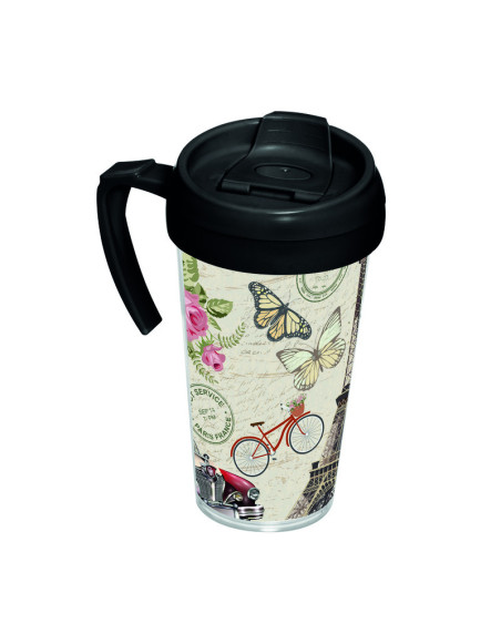 Mug thermo 500ml avec couvercle et poignée