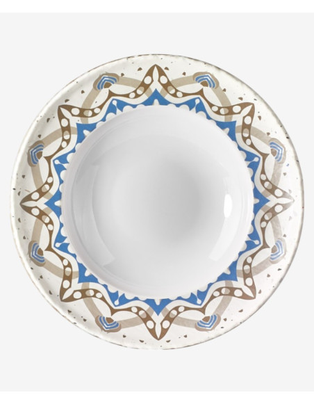 Assiette à Pâtes Casablanca Ø 26 cm - Mélamine Élégante et Durable