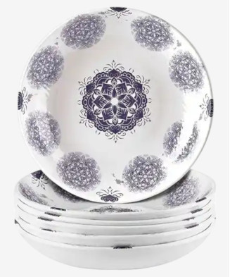 Assiette creuse Larissa en mélamine incassable | Majolietable