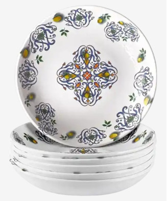Assiette creuse Genova en mélamine incassable | Majolietable