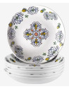 Assiette creuse Genova en mélamine incassable | Majolietable