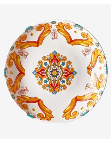 Assiette creuse Cordoba en mélamine incassable | Majolietable