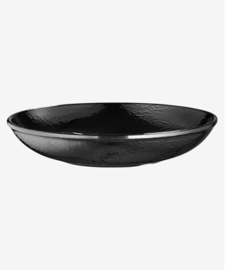 Assiette creuse Tilda Black en mélamine incassable | Majolietable