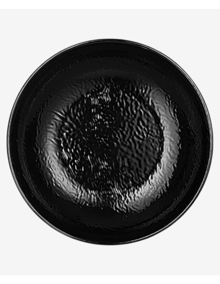 Assiette creuse Tilda Black en mélamine incassable | Majolietable