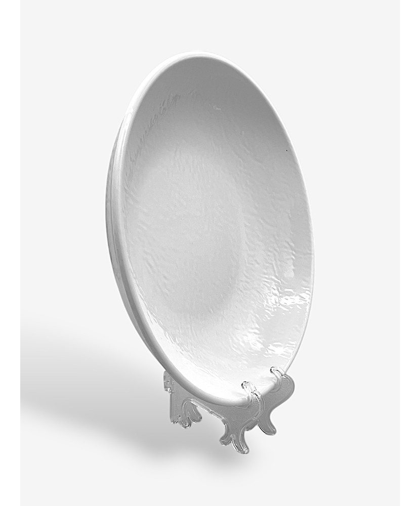 Assiette creuse Tilda White en mélamine incassable | Majolietable