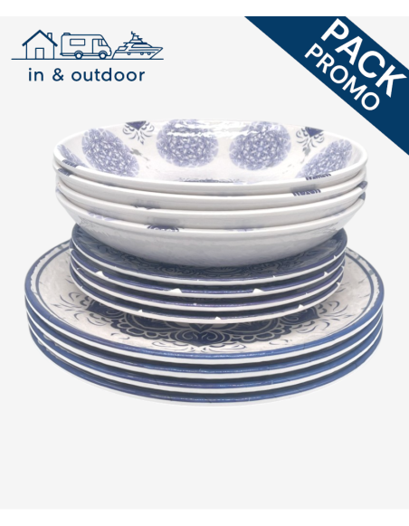 Service Larissa 12 pièces, assiettes creuses | Majolietable