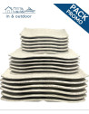 Service 18 pièces rectangles, Blanc Granite (6 personnes) - Chic et Chic pour Vos Repas