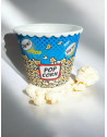 Seau 2,3L à bonbon ou apéro, décor Pop-corn bleu 