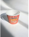 Seau 2,3L à bonbon ou apéro, décor Pop-corn rouge 