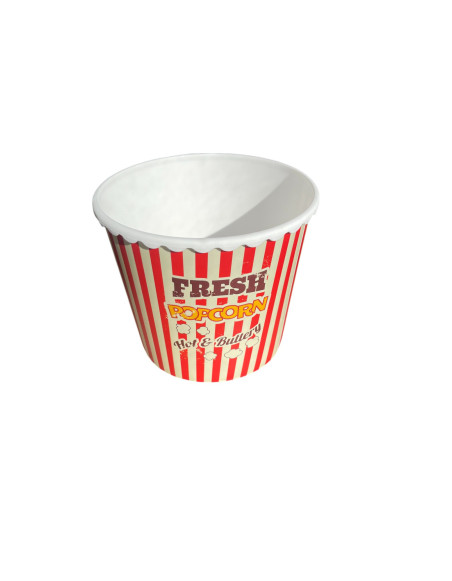 Seau 2,3L à bonbon ou apéro, décor Pop-corn rouge