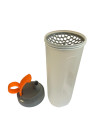 Gourde shaker sport, graduée, 600 ml, Orange,Transparent 