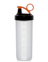 Gourde shaker sport, graduée, 600 ml, Orange,Transparent 