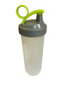 Gourde shaker sport, graduée, 600 ml, Vert,Transparent 