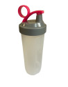 Gourde shaker sport, graduée, 600 ml, Rose,Transparent 