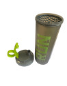 Gourde shaker sport, graduée, 600 ml, Vert,Gris 