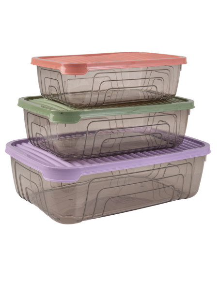 Set 3 boîtes alimentaires 1,05L - 1,75L - 3,1L multicolor 