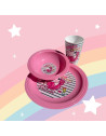 Set Licorne de 3 pièces petit déjeuner enfant (bol, verre, et assiette) 
