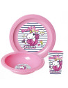 Set Licorne de 3 pièces petit déjeuner enfant (bol, verre, et assiette)