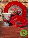Set Speed Racer de 3 pièces petit déjeuner enfant (bol, verre, et assiette) 