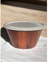 Saladier hermetique 4,6 litres, Blanc, Bois 