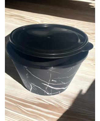 Saladier hermetique 4,6 litres, Noir, Marbre 