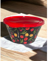 Saladier hermetique 4,6 litres, Rouge, Légumes 