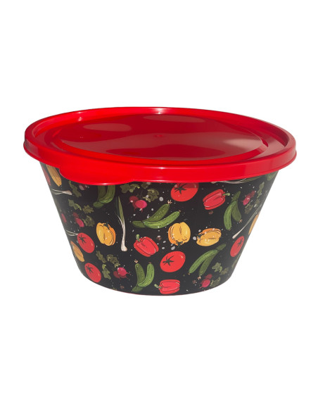 Saladier hermetique 4,6 litres, Rouge, Légumes