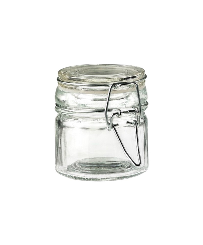 12 pots avec couvercles en verres 100 ML Ø6x7cm 