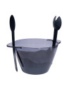 Saladier & couverts 4,6 litres, gris 
