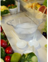 Saladier & couverts 4,6 litres, transparent 