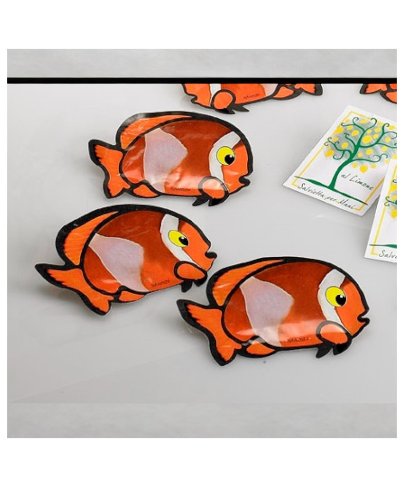 80 Serviettes humides BIO - Némo - citronnées 11x8cm - rince doigts 