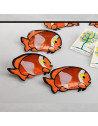 80 Serviettes humides BIO - Némo - citronnées 11x8cm - rince doigts 