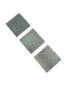 Triptyque dessous de plats gris en grès cérame 3 motifs 