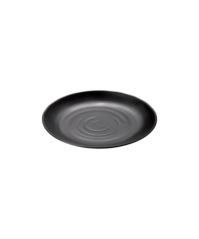 Assiette Ø28x3cm mélamine noire Ø28x3cm 